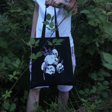 Load image into Gallery viewer, Lavender Skull Tote Bag
